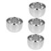 Fomiyes 4 pieces of beard brush bowl rim checks cup shave male gift tools portable shaving cup shallow razor for men metal deliveries foot friction board man aluminum