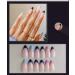 Justotry 24 Pcs Pastel Stiletto Short False Nails - Multicolored French Press On Nails with Nail Glue - Almond Medium Stick On Nails for Women - Nail Art Nails - Buy Online on GoSupps.com