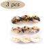 Brinie Tortoiseshell Geometric Hair Barrettes Clips Pins for Women and Girls - Pack of 3 - Buy Online on GoSupps.com