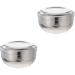Fomiyes 2 pieces of shaving cream deep cup of puck household -soap bowl shop mixing bowls: bowl: shave with soup hairdresser men's care for cleaning manbecher salon steel foaming 11x5.5cmx2pcs silverx2st