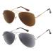 Aviator Sun Readers Fashion Aviator Sunglass Readers for Women and Men Reading Sunglasses Full Readers UV400 Protection Lens Outdoor Reading Glasses for Travel (Dark Brown + Grey 1.0D)
