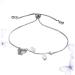 VALICLUD Stylish Women Hand Decoration Rose Womens Bracelets Fashion Bracelets for Women Beach Ankle Bracelet Silver Bangles Bracelet for Women Flower Stretch Bracelet Miss Vintage Gift 24*0.5cm Silver