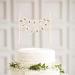 Happy Birthday Cake Bunting Topper Cake Topper Garland Handmade Pennant Flags with Wood Pole Ivory Birthday Cake Bunting Topper Sign for Birthday Party Supplie (ONE)