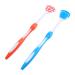 Minkissy 2st tongue cleaning brush orange cleans of oral tongue scraps oral tongue cleaner orange tongue tongue tongue tongue tongue cleaner for babies metal cleaner toothbrush nanoplasty adult blue 19.5x3x0.6cm