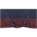 RL24 Weiddecke Full Neck 600D Waterproof Horse Blanket | Transition Rain Sheet | Polarfleece Lining | Size 145 cm Navy/Brown - Buy Online on GoSupps.com
