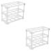 Zerodeko 2 Pcs Transparent Egg Lattice Plastic Drawers Fridge Egg Container Kitchen Supplies Eggs re-usable