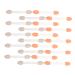Baluue 50pcs Two-color Eyeshadow Brush Eyeshadow Cosmetic Cosmetic Wand Plastic Handle White