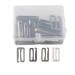 ALLinONE 1 Box Mixed Color Metal Replacement Bra Strap Slide Hook Swimsuit Bra Hooks (1 inch - 40pcs)