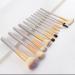 12 piece makeup brush set with bag make up brushes 16-17 cm length includes brushes for Foundation Blusher Powder Blending Eyeshadow and Concealer Brushes Handle design Synthetic material  - Buy Online on GoSupps.com