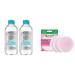 Garnier SkinActive Micellar Cleansing Water All-in-1 Cleanser & Waterproof Makeup Remover, 13.5 floz, 2 pack + EcoPads (Packaging May Vary) Bundle Bundle