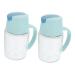 ABOOFAN 2pcs Condiment Bottles Non Drip Oil Glass Vinegar Cruet Sugar Jar Salad Dressing Dispenser Soy Sauce Container Glass Jar Olive Stainless Steel Household Vinegar Bottle