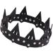 KIPETTO Leather Crown Unisex King Queen Gothic Crown for Halloween Masquerade Cosplay Wedding Birthday Party Costume - Buy Online on GoSupps.com