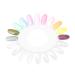 20 PCS Nail Polish Display Wheel False Nail Swatches Wheels Plastic Nail Art Color Tester Wheels Swatches Nail Color Display for Nail Polish Color Show Manicure Practice Sample