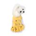 Barrageon dogs Kneid Sweet Princess Rock Clot Cat for Small Pets Medium -sized summer clothing Bowknot Dog cat (yellow -S) Back length: 20 cm Print - yellow