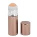 Facial Roller Volcanic Stone Oil Absorbing Volcanic Roller Strong Powder Grip Easy Apply Brush Protection Cover Double Headed for Travel Use (Brown)