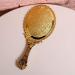 Jiuniu Vintage Handheld Mirror for Personal Makeup Vanity - Victorian Tone, 9.8x4.5in Golden Compact - Buy Online on GoSupps.com