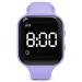 E -vibra waterproof vibration alarm clock quiet medical memory clock - with timer and 15 daily alarms (purple square - waterproof) violet square bracelet