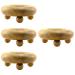 Gleavi 4 pieces Massage device Back roll Muscle roller stick Tool for the reflex zone massage made of wood massage roller handmade roller Older fascia multifunction sandal wood