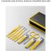 Nail Clipper Set Stainless Steel Fingernail and Toenail Clipper Cutters with Nail File Sharp for Men Women Yellow - Buy Online on GoSupps.com