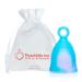 Mini Ring Menstrual Cup Small Medium Firm | Easy Removal with Loop Pull Stem | Reusable Silicone Peachcup | Up to 10 Years of Leak-Proof Period Protection