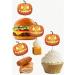 Halloween Pumpkins Cupcakes Toppers Party Food Decorations Sticks Picks (24 Pack) - Buy Online on GoSupps.com