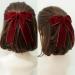 Bowknot Hair Clips - Red & Black Loop Clips | Large 14cm Clips with Satin Tape for Women & Girls - 2 Pieces - Buy Online on GoSupps.com
