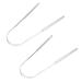 Tongue cleaner oral health protection reusable tongue scraper easy to clean slippery grip for trips and at home