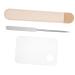 Hemoton 1 Set Palette Stick Makeup Plate Foundation Skincare Spatula Korean Cosmetics Korean Lip Gloss Makeup Tray Mixing Palette with Spatula Mini Spatula Stainless Steel Lipstick Make up 17.5X15CM As Shown