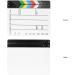 Professional Movie Directors Clapboard - Acrylic Clapper Board for Photography and Film - 9.6x11.7 inch White Slate with Color Sticks - Buy Online on GoSupps.com