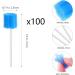 Zhyuan 100 Pieces Blue Cleaning Mouth Swabs - Disposable Oral Hygiene Sponges for Effective Care - Buy Online on GoSupps.com