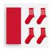 Socks 4 Pairs of Male and Female Red Tube Socks Used for Chinese New Year and Chinese Zodiac Wedding and Festive Red Socks (Color : RED-4 Size : 34-39) 34-39 Red-4