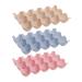 jojofuny 3pcs Boxes Egg Storage Box Plastic Pallets Egg Holder for Refrigerator Fridge Egg Organizer Split