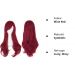 YEESHEDO Women's Dark Red Cosplay Wig 28 - Long Wavy Curly Hair with Bangs for Anime Halloween Costume - Heat Resistant Synthetic Wig - Buy Online on GoSupps.com