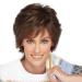 28cm Short Slightly Curly Brown Wigs Natural Looking Bob Heat Resistant Synthetic Soft Wig with Fringe Brown