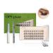 False Eyelashes Lash Extension Kit 40pcs Lashes Cluster Kit D Curl Eyelash Extension Kit With Eyelash Glue 10-12mm Natural Light C Curl Easy to Use Reusable Strip Lashes Black