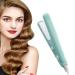 Mini Hair Straightener 2 in 1 Flat Hair Iron Travel Size for Short Hairs Bangs Long Hair (Green)