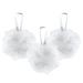 Lifeforce Shower Sponge Bath Loofah 3 Pack White Shower Puff Large Clean Skin Loofah Sponge for Bathing Comfortable and Soft Mesh Loofah Body Exfoliating Shower Sponge - Thick & Luxurious Colours 3 X White