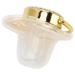 Luxury Baby Pacifier - Soft Silicone Nipple with Chain Clip for Newborns 6-18 Months - Gold - Buy Online on GoSupps.com