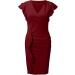 Briskorry Women's Summer Business Dresses - Elegant V-Neck Floral Knee-Length Ruffled Festival Dresses - Buy Online on GoSupps.com
