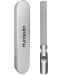 Stainless Steel Nail File with Anti Slip Handle and Leather Case Double Sided and Files Nails Easily for Men and Woman Great for Home Salon or Travel Use