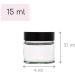 Elegant and Durable 15ml Clear Glass Jars with Airtight Lids - Perfect for Candlemaking Storage DIY Beauty and Gifting - Heat-Resistant Refillable & Stylishly Compact - Set of 10 (Black) - Buy Online on GoSupps.com