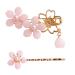 Solustre 2Pcs Flowers Hair needle bobby pins cherry blossom headdress wedding bride hair accessories women women party jewelry gift