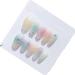 Handmade Long and Short Nail Patches for Artificial Nail Enhancement(Color:19513 Size:XS)