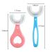 Pritbon 4Pcs Children's U-Shape Toothbrush for 360 Cleansing | Heart/Oval Design | Kids 0-12 Years - Buy Online on GoSupps.com