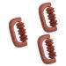 3PCs Wooden Roller Massager Hand Held Massage Roller Manual Massage Tools Hand Roller Massage Ball Roller Massage Roller Wooden Massage Tool Foot Gear As shown