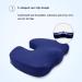 Orthopedic Memory Foam Seat Cushion with Removable Cover for Sciatica Relief Tailbone Hip Pain Back Pain and Sciatica Coccyx seat Cushion Navy - Buy Online on GoSupps.com