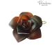 Parcelona French Flower Small Celluloid Acetate Barrettes Set of 2 - Fine Hair Women Hair Accessories - Made in France (Tortoise Shell/Black) - Buy Online on GoSupps.com