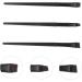 Baluue 3pcs Eyeliner Brush Eyebrow Brush Makeup Make up Brush Eyeliner Tool Plastic Handle Black - Buy Online on GoSupps.com