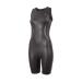 2024 Zone3 Womens Kneeskin 1.5mm Back Zip Sleeveless Shorty Swim Wetsuit NA18WKNE101 - Black/Silver