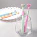 Yusseqdd Sensory Toothbrush for Gentle Dental Care | Triple Head Pink Toothbrush for Adults & Kids | Effective Oral Hygiene Tool - Buy Online on GoSupps.com